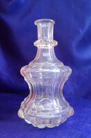 Antik biedermeier, bárói monogrammos üvegpalack. XIX-ik század, Hibátlan.