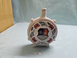 A1191 Hollóházi Tatabánya 30 éves kulacs 21 cm