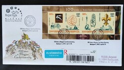 FF5103ea / 2012 Ifjúságért - Cserkészet blokk FDC-n elsőbbségi ajánlott levélen