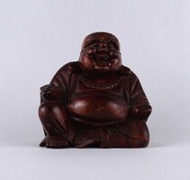 1V835 Faragott nevető Buddha szobor keleti dísztárgy 16 cm