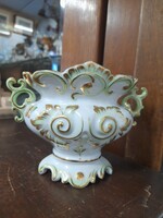 Ritka Herendi Barokk,Viktória Mintás,Csiga Motívumos Füles Váza.13 cm.