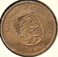 Jersey 2 Új penny, 1975.