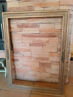 Aranyszínű fa képkeret., mintákkalFészek: 50x70 cm