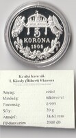 5 korona Károly Róbert 1909 tükörveret tokban