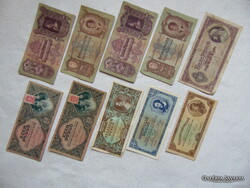 10 darab pengő bankjegy LOT ! Tartásfok F - VF 02