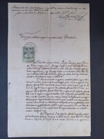 Vagyonközösséget megszüntető szerződés 1899 Szombathely, Rábahídvég-Gyanó-i említésekkel, 1K illeték