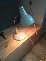 Régi 60-as évekbeli Lengyel asztali lámpa réz -porcelán foglalattal.