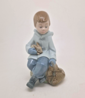 Lladro Nao kisfiú nyuszival 16.5cm
