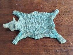 20 cm régi bronz dísz, hamutartó medve ALKUDHATÓ