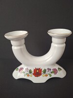 Kalocsai porcelán gyertyatartó