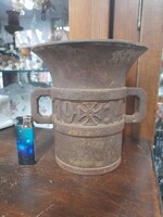 Alt Német,Germany I.VH 1914-1918 Nagyméretű Öntött Vas Hadi Mozsár.17.5 cm.