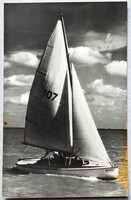Balaton - vitorlás - retro  képeslap  1962