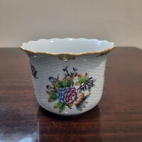 Herendi Viktória mintás porcelán rácsmintás kaspó