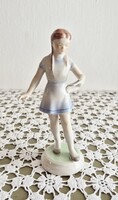 Drasche porcelán éneklő lány kottával