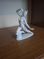 Hollóházi Káldor Aurél porcelán Seherezádé, lány, nő. 23,7 cm. Hibátlan.