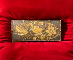 24 karát aranyozott Damascene bross, vintage damaszkén kitűző medál, Toledói spanyol ékszer pin