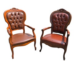 Chesterfield karfás neobarokk bőr fotelek