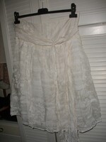 100% silk selyem szoknya, krém