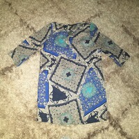 ZARA Basic patchwork selyem tunika / ruha XL