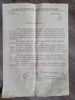 Lelkészi igazolvány Jéke - Király Lázár csendőr alhadnagy úr munkácsi lakos ügyében 1942