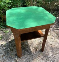 Régi art deco stílusú kártyaasztal, antik játékasztal