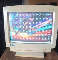 Retró PGA CRT PC monitor 13.5" szines 1998