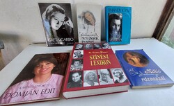 6 darabos könyvcsomag , színészek, énekesek, művészek/ Simándy, Domján, Zalatnay, Garbo,Csongrádi