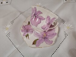 Liliom motívumú teáscsésze alátéttel