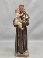Antik kerámia Szent Antal szobor 33 cm