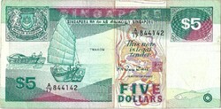 5 dollár 1997 Szingapúr Singapore 2.