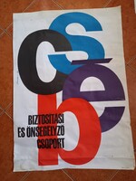 1974-es CSÉB. Állami biztósító plakát. (58x82,5cm)