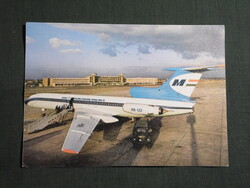 Képeslap,MALÉV,Tu 154 repülőgép,1975-