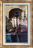 AZ EZEREGYÉJSZAKA VARÁZSA: Adilov Alim, Bazár, 50x30 cm, olaj,vászon