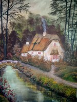 70x50-OLAJFESTMÉNY VÁSZON--NYUGALOM