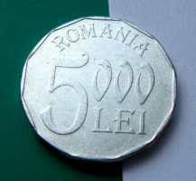 Románia - 5000 Lej - 2002