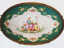 Sévres Porcelán Fali-Dísztál Művészi Kidolgozású a 19.sz. elejéről! Hibátlan!