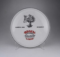 1W205 Antik nagyméretű Zsolnay porcelán szervírozó tálca 31.5cm