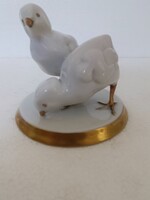 Lorenzl hutschereuther nèmet porcelán csibèk aranyozott árt deco