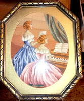 ANTIK igényes selyemszálas gobelin -1910-es évek  - Art&Decoration