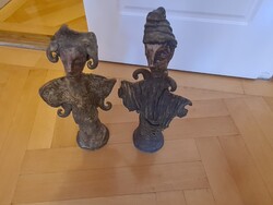 Págyi Zsóka jelzett kerámia figurák – 4 db együttesen eladó