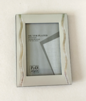 SILVER PLATED - EZÜSTÖZÖTT SZÍNEZŐDÉSÁLLÓ FÉNYKÉP KERET,ÚJ