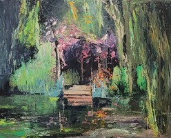 Rejtett stég -  olaj, vászon