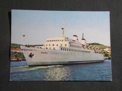 Képeslap,Németország,Sassnitz,komp hajó látkép,részlet, 1968-