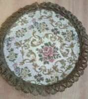Csodaszép vintage stílusú rózsás gépi gobelin szőttes terítő