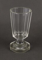 1W218 Antik biedermeier talpas üvegpohár 11 cm