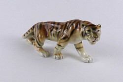 1V788 Royal Dux porcelán tigris szobor 19 cm