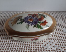 Lippelsdorf német porcelán doboz , bonbonier, ékszertartó, hibátlan