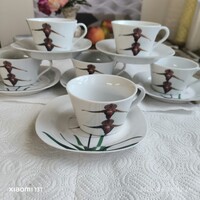 Gyönyörű, különleges porcelán kávéskészlet   eladó!
