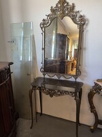 Bronz Konzol a hozzátartozó gyönyörű tükörrel