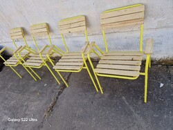 Retro csővázas kerti székek régi vendéglátós székek kocsma bisztro büfé székek